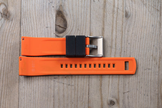 Black and Orange Rubber Strap