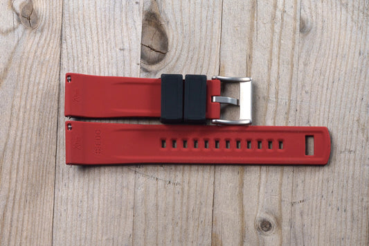 Black and Red Rubber Strap