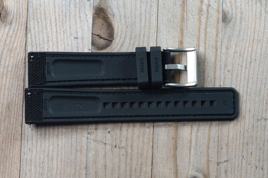 Black Nylon and Rubber Strap