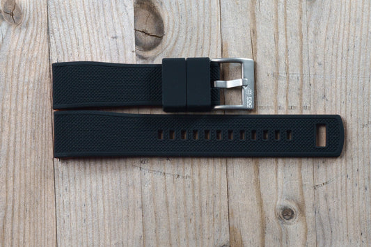 Black and Orange Rubber Strap