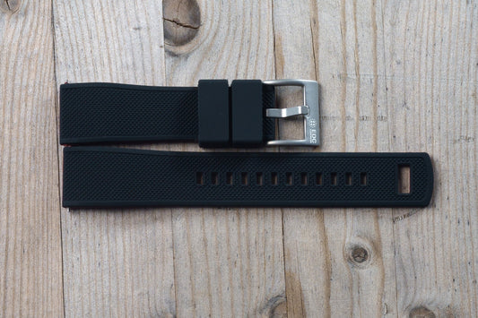 Black and Red Rubber Strap